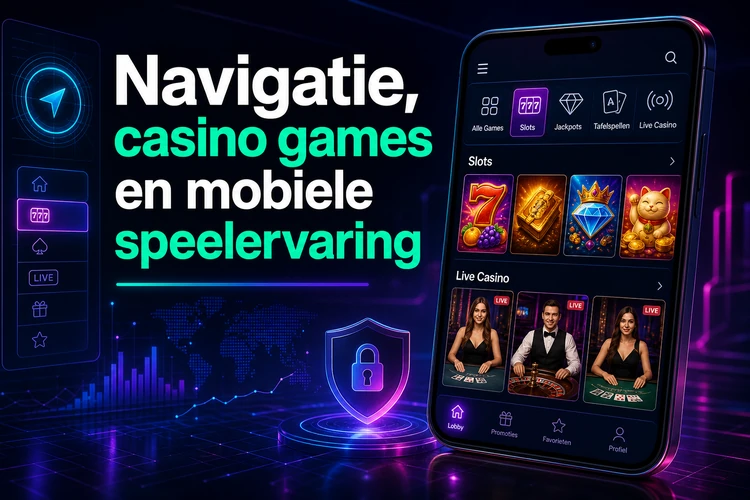 Navigatie, casino games en mobiele speelervaring