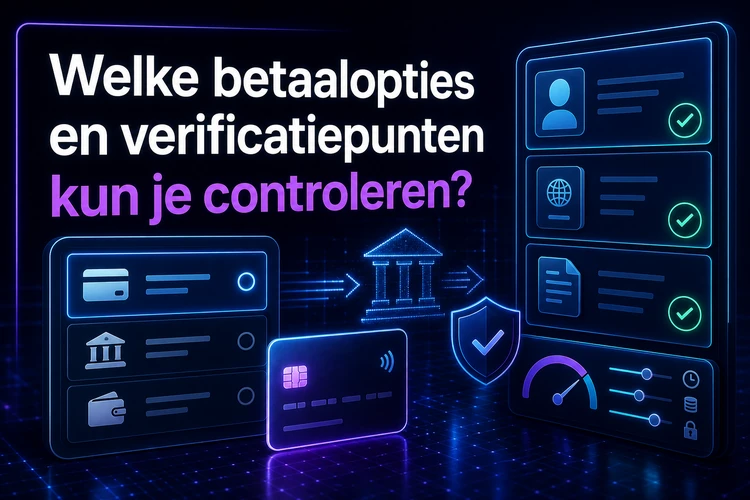 Welke betaalopties en verificatiepunten kun je controleren?