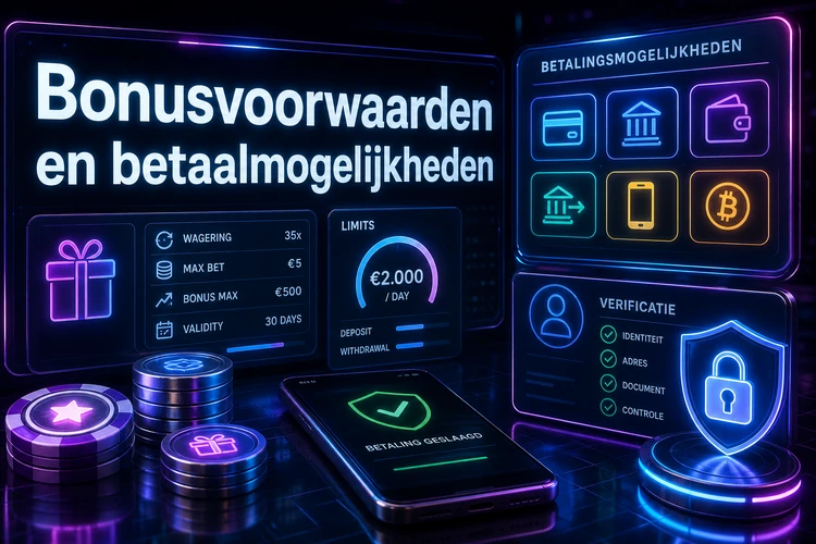 Bonusvoorwaarden en betaalmogelijkheden